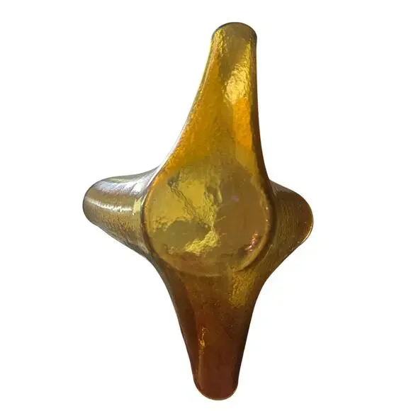 Mid-Century Modern Handmade Fused Glass Votive, Vase, Centerpiece - Picture 4 of 6